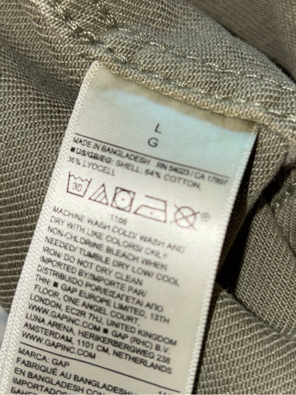 NWT GAP Mid Rise Barrel Jeans Green Pull On Soft Tapered Leg Size L - Picture 6 of 7